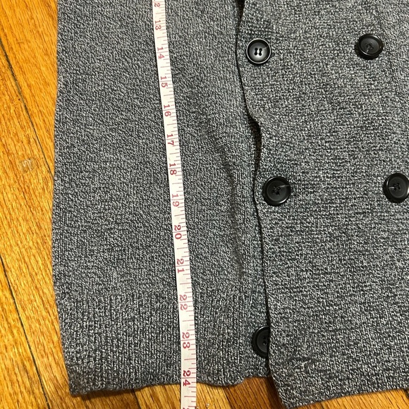 H&M Double Breasted Collared Grey Cardigan Knit Sweater Women's Size Small - Picture 9 of 9